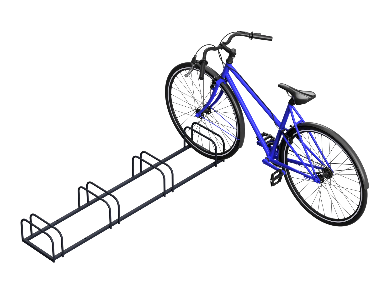Paraciclo de chão com bicicleta